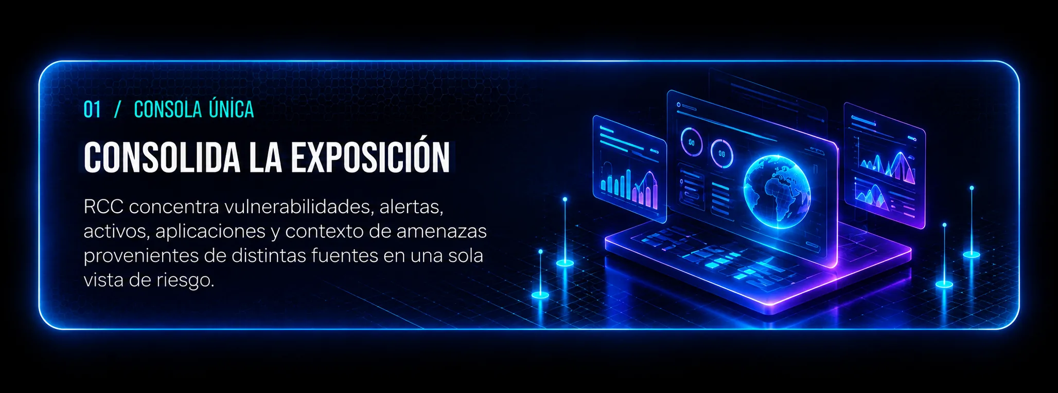 01 / Consola única — Consolida la exposición